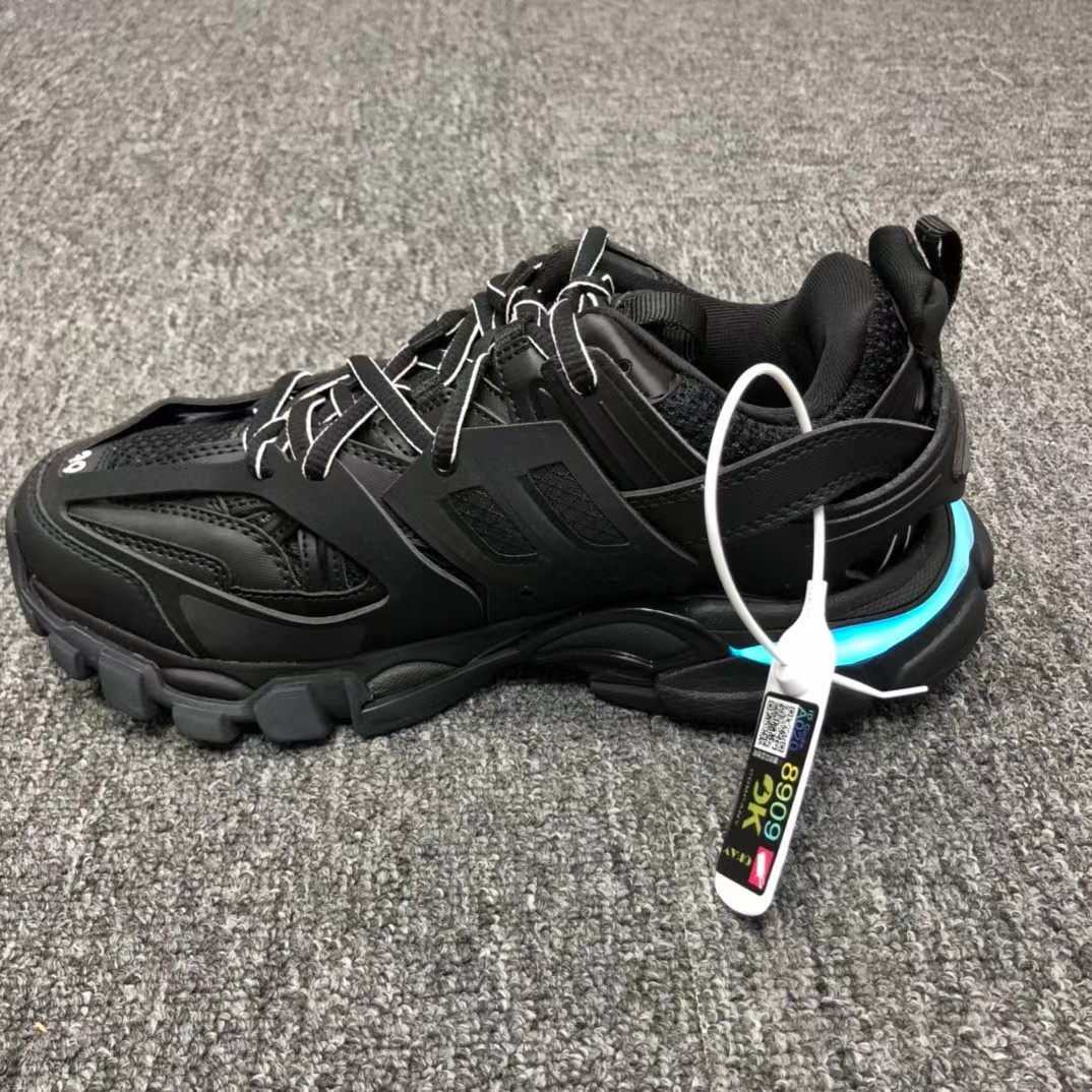 Balenciaga Tess S. Gomma Trek 3.0 LED Sneakers - FashionPlug