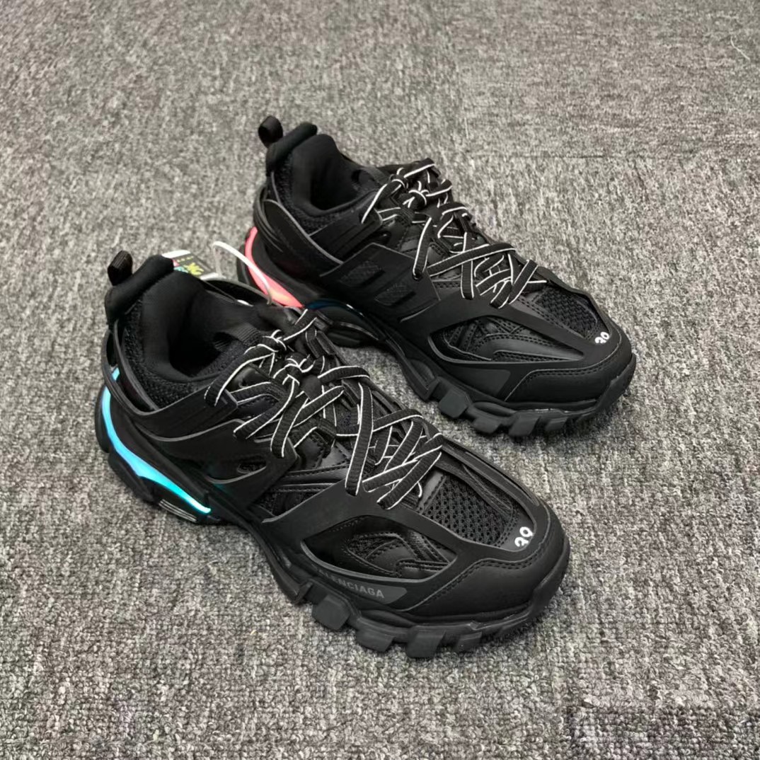 Balenciaga Tess S. Gomma Trek 3.0 LED Sneakers - FashionPlug