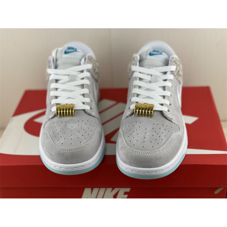 Nike Dunk Low “White Barber Shop” Sneaker  DH7614-500 - FashionPlug