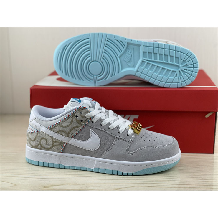 Nike Dunk Low “White Barber Shop” Sneaker  DH7614-500 - FashionPlug