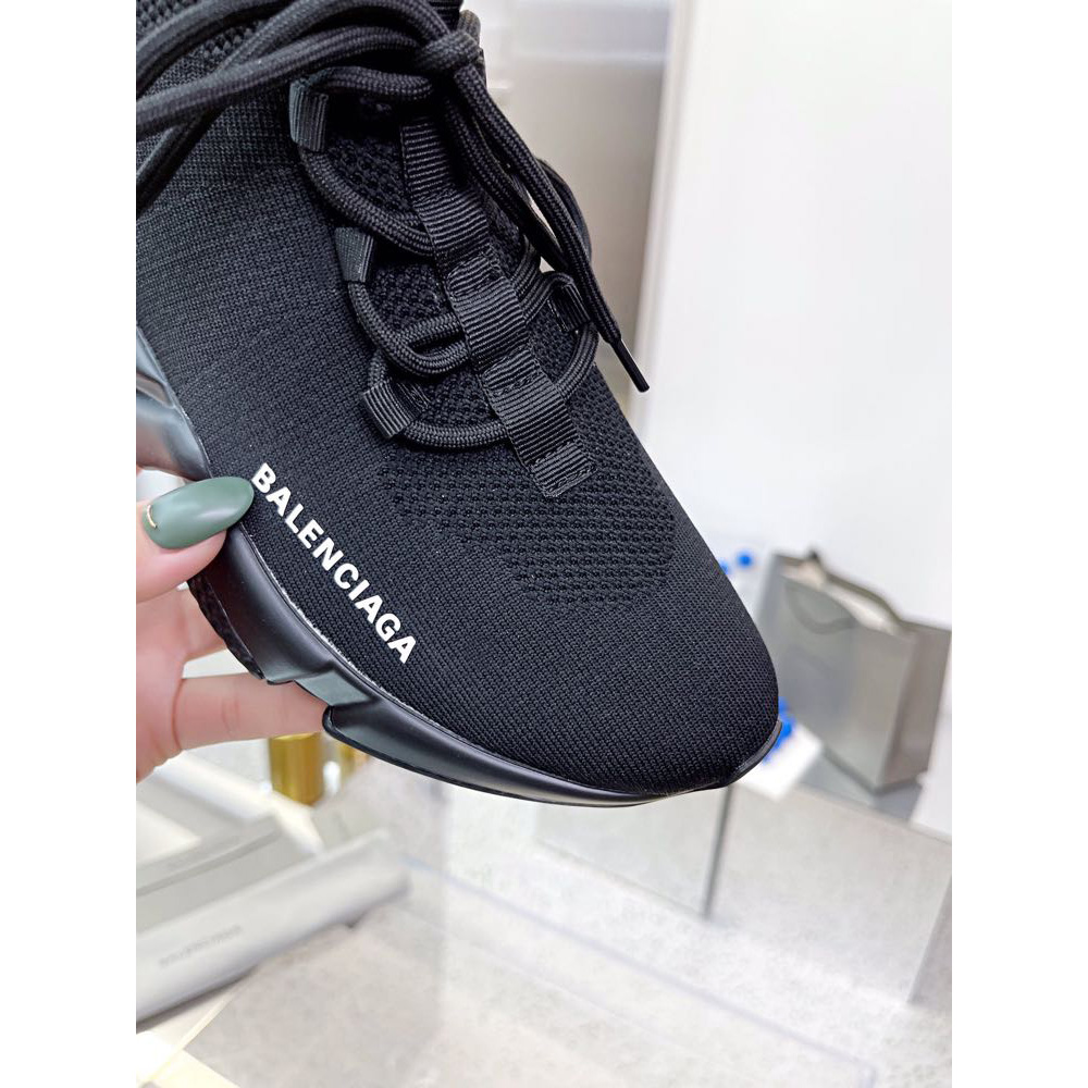 Balenciaga Men's Speed Lace-Up Sneaker In Black - FashionPlug