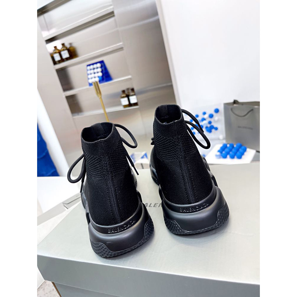Balenciaga Men's Speed Lace-Up Sneaker In Black - FashionPlug