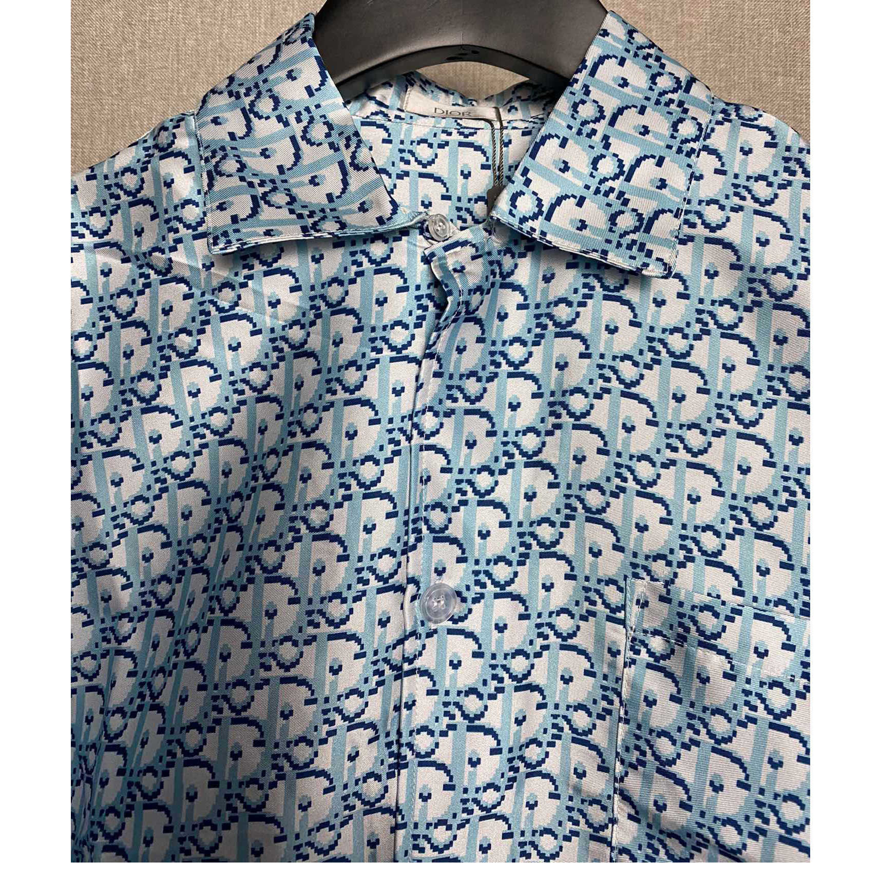 Dior Oblique Pixel Short-Sleeved Shirt And Shorts - FashionPlug