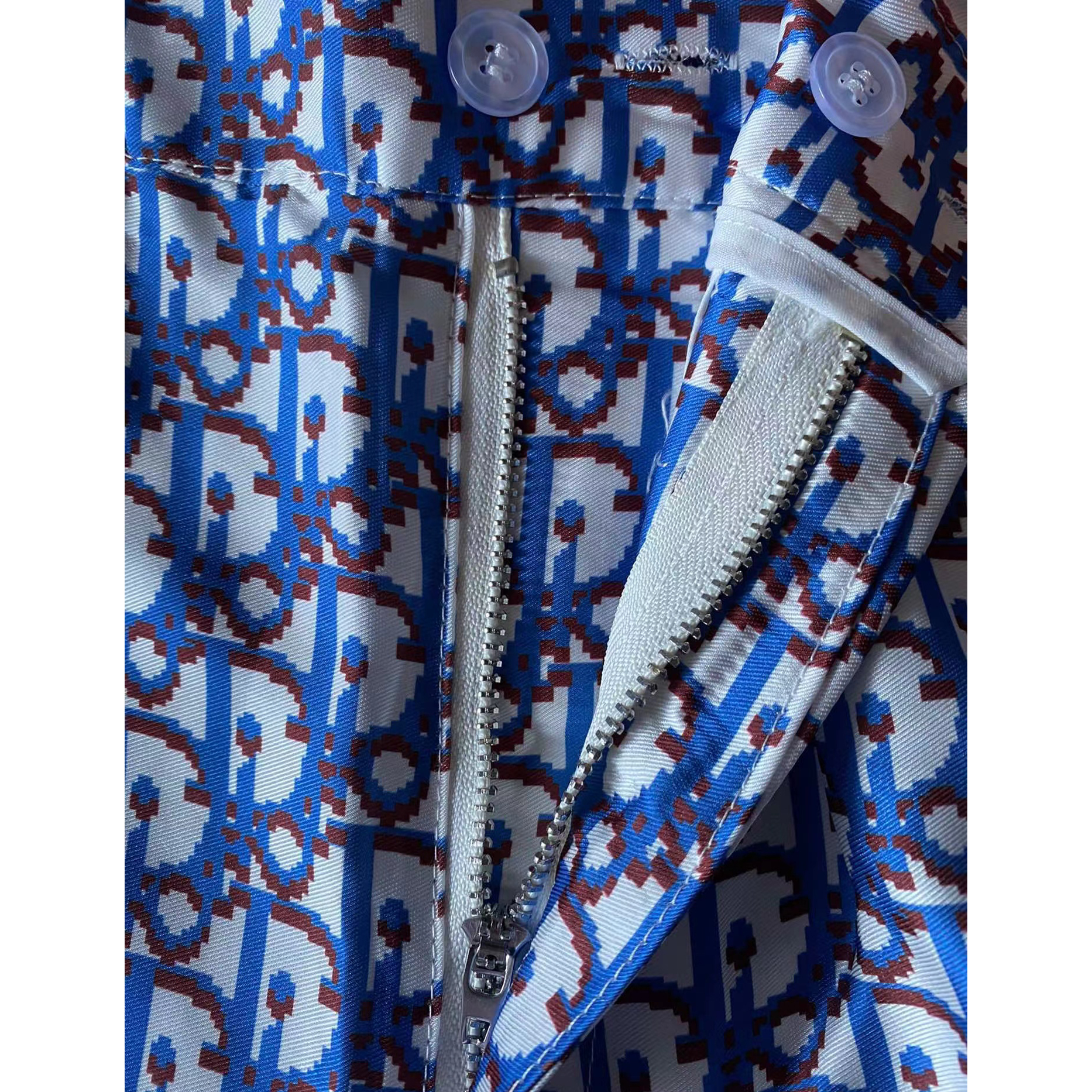 Dior Oblique Pixel Short-Sleeved Shirt And Shorts - FashionPlug