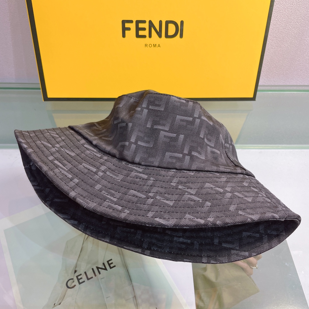 Fendi Multicolor Canvas Bucket Hat - FashionPlug