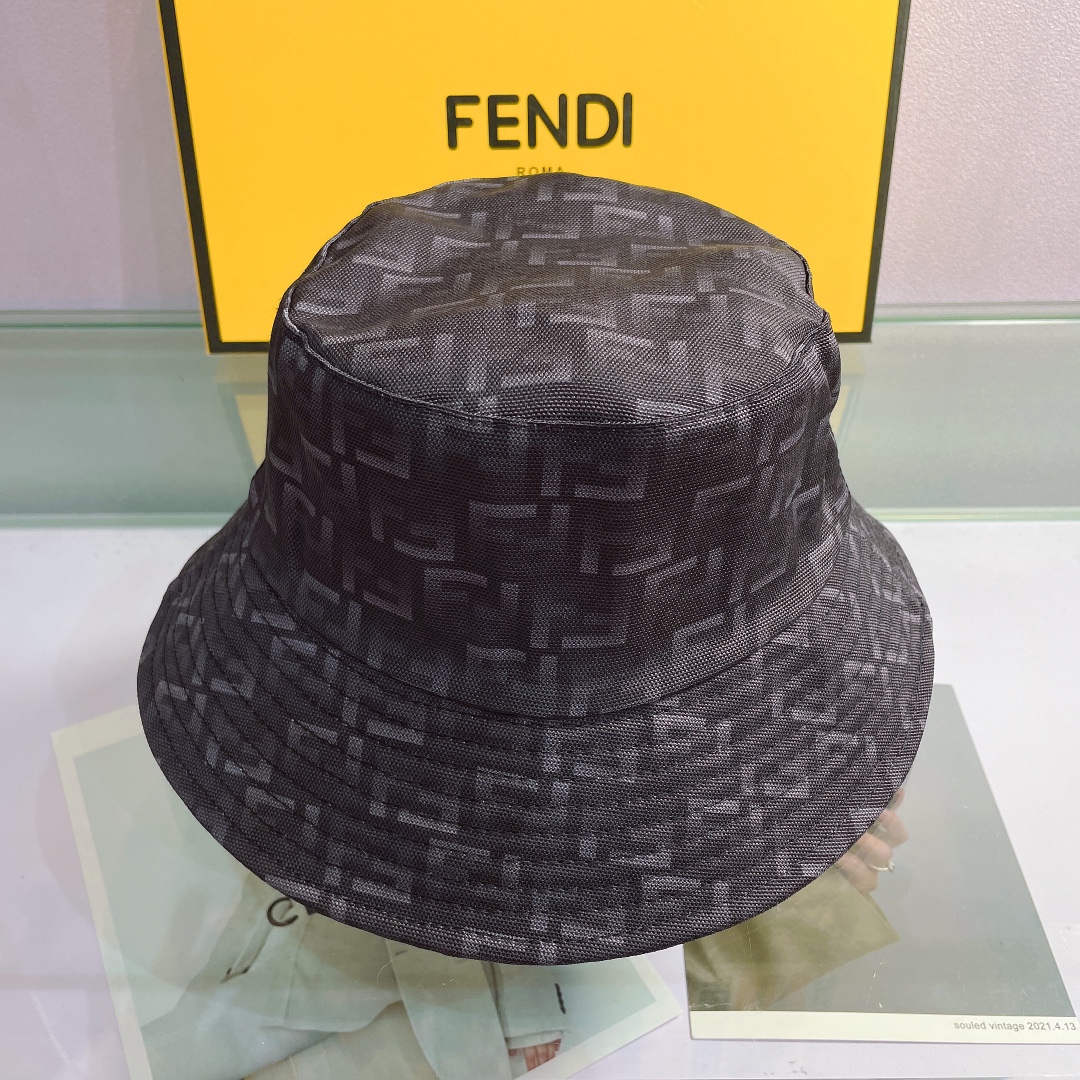 Fendi Multicolor Canvas Bucket Hat - FashionPlug
