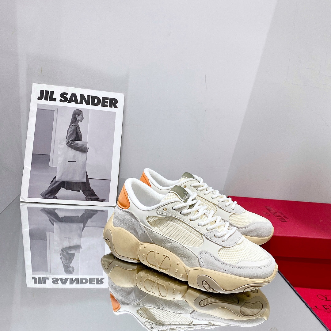 Valenti  Mesh Fabric And Suede Sneakers - FashionPlug