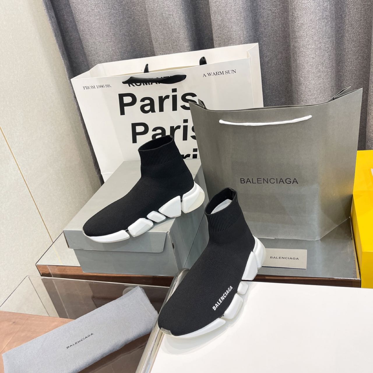 Balenciaga Speed Trainer Sock Sneaker Black - FashionPlug