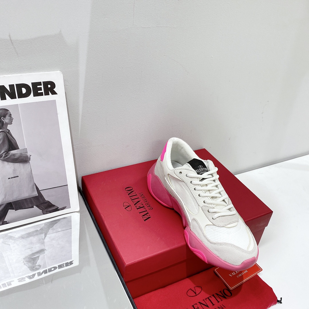 Valenti Mesh Fabric And Suede Sneakers - FashionPlug