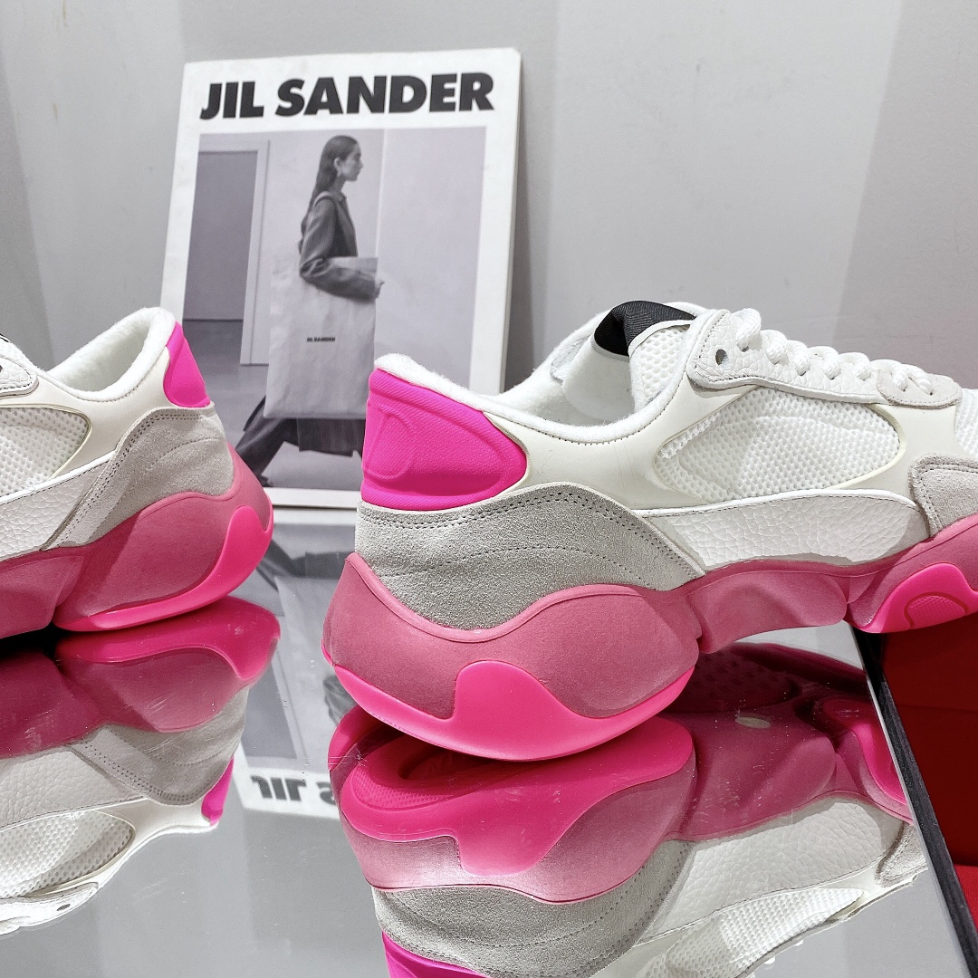 Valenti Mesh Fabric And Suede Sneakers - FashionPlug