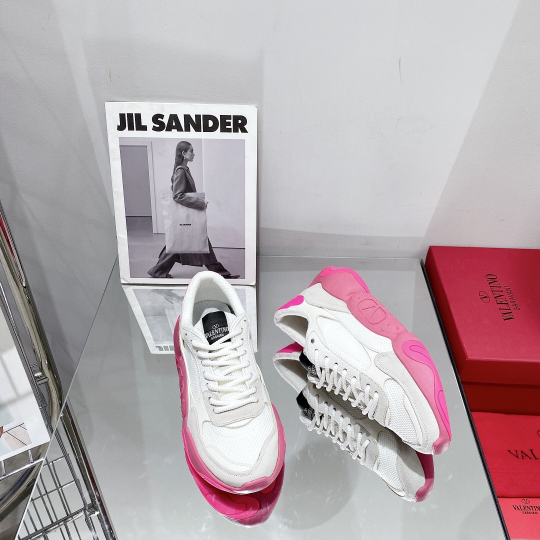 Valenti Mesh Fabric And Suede Sneakers - FashionPlug