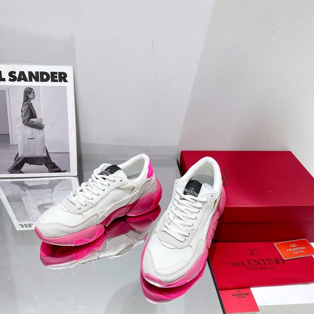 Valenti Mesh Fabric And Suede Sneakers - FashionPlug