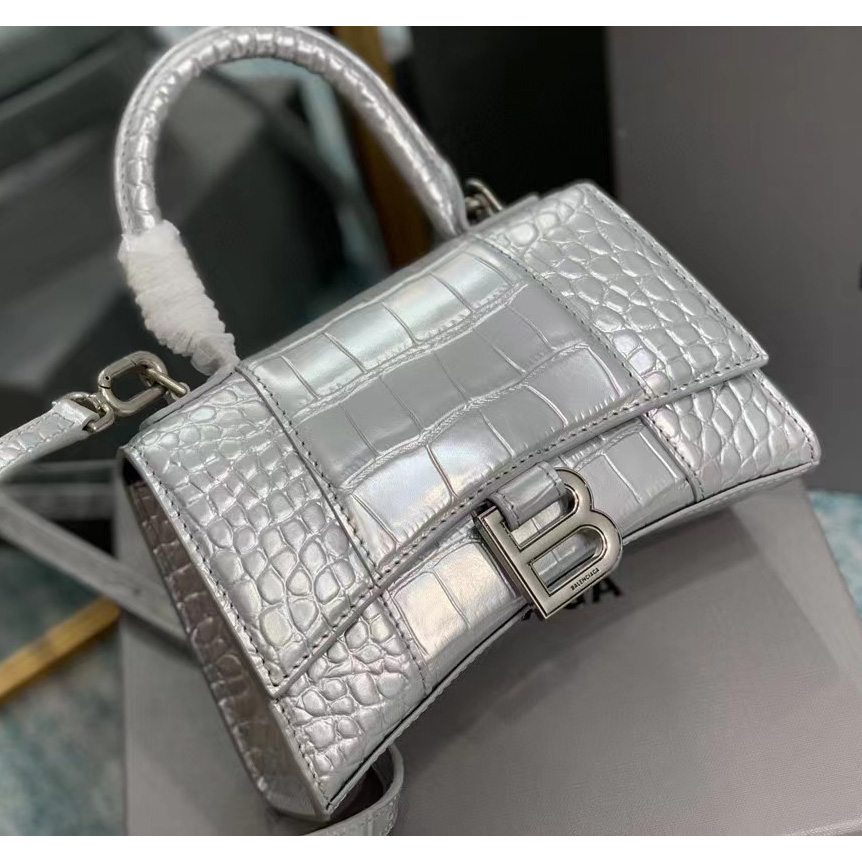 Balenciaga Hourglass Top Handle Bag (19-21-8CM) - FashionPlug