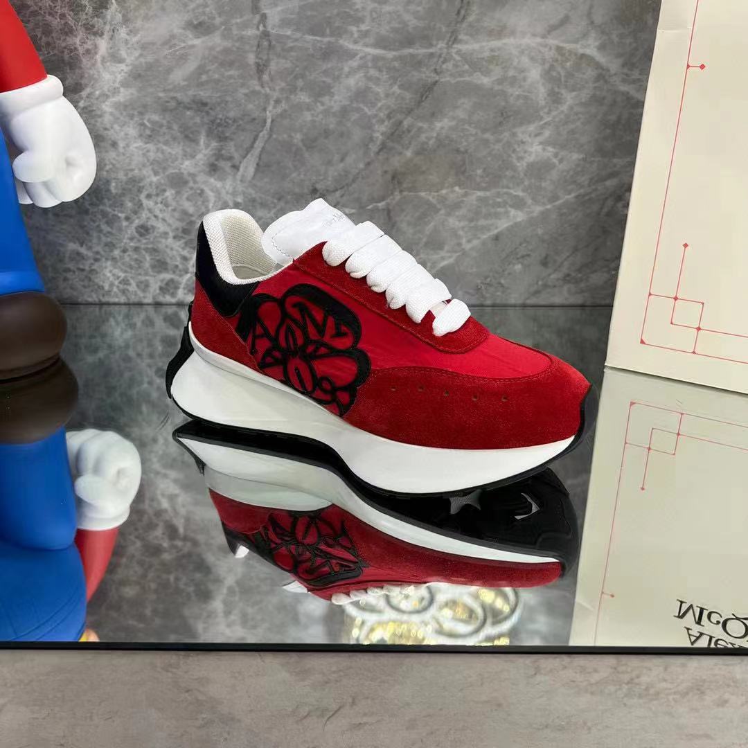 Alexander Mqueen Sprint Runner Lace-Up Sneaker - FashionPlug