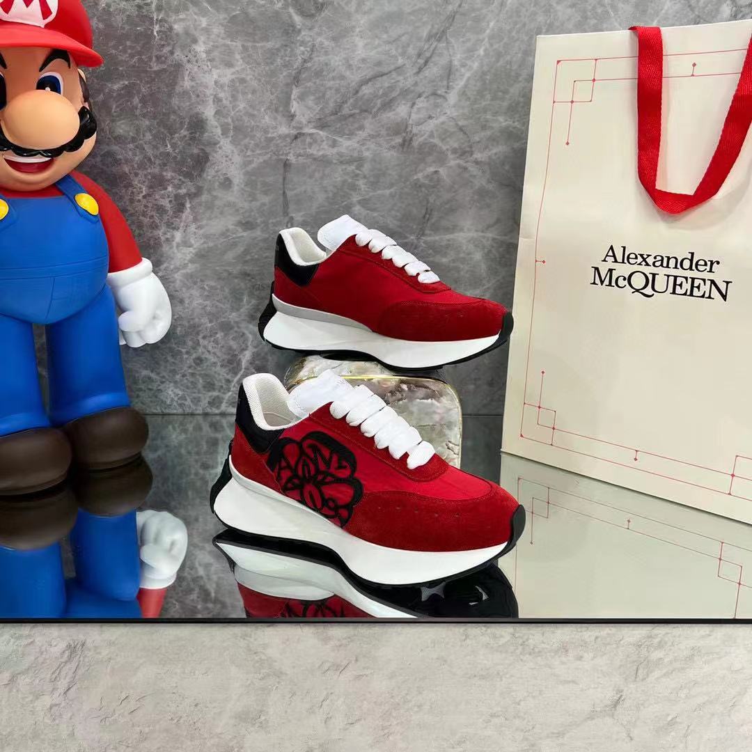 Alexander Mqueen Sprint Runner Lace-Up Sneaker - FashionPlug