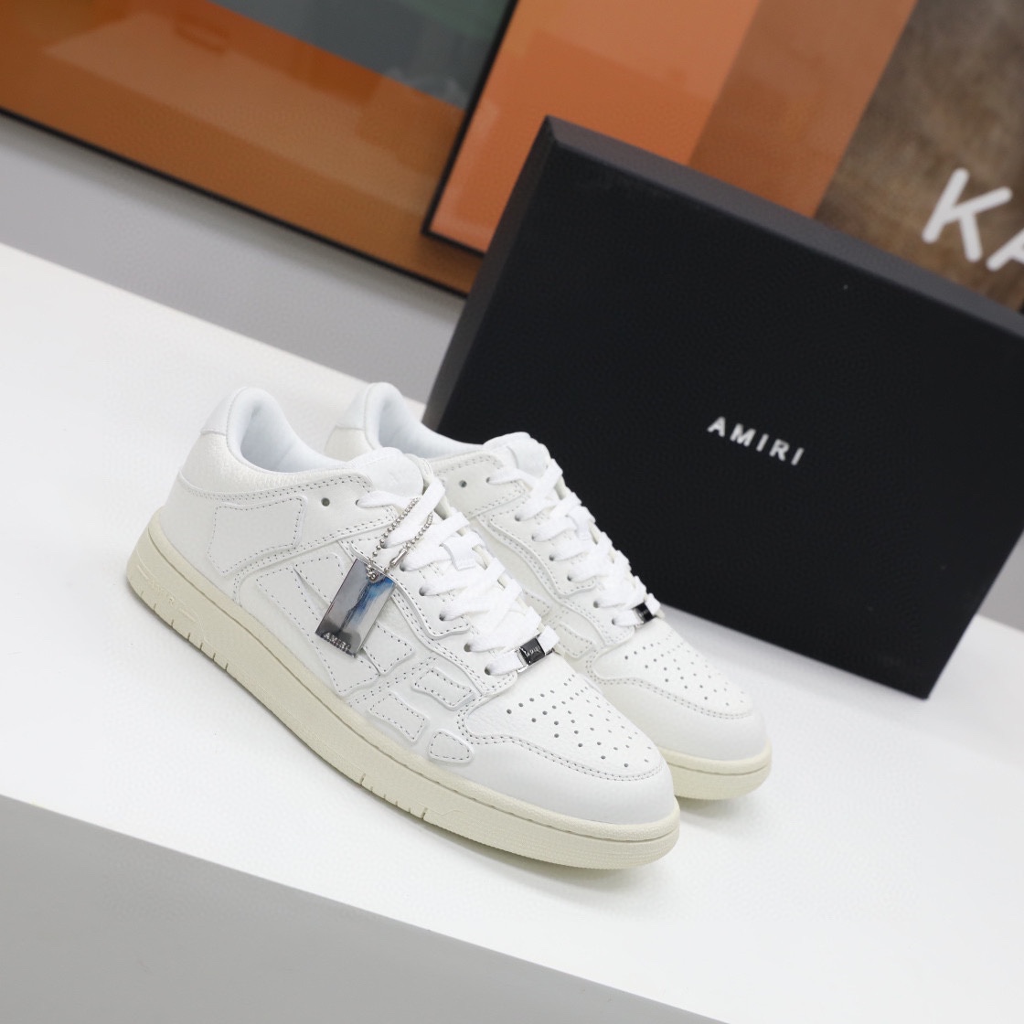 Amiri Skel-Top Low Sneaker White - FashionPlug