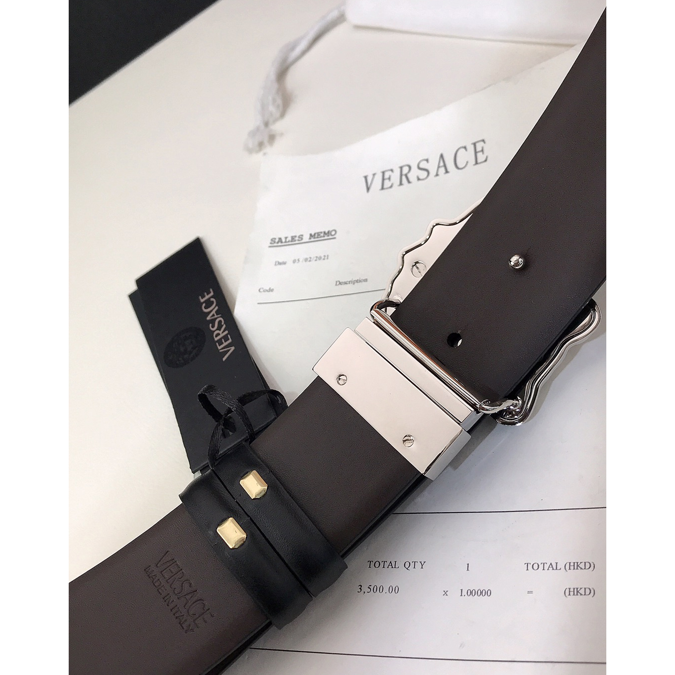 Versace La Greca Print 40 MM Belt  - FashionPlug