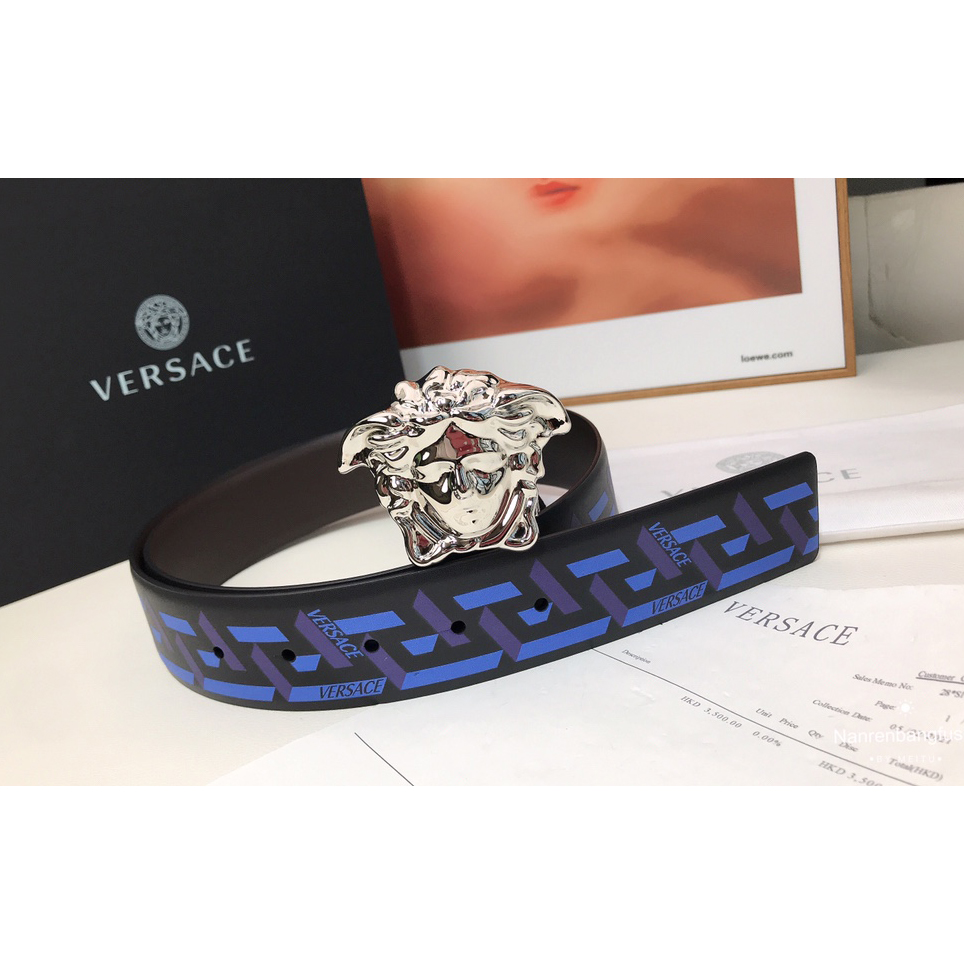 Versace La Greca Print 40 MM Belt  - FashionPlug