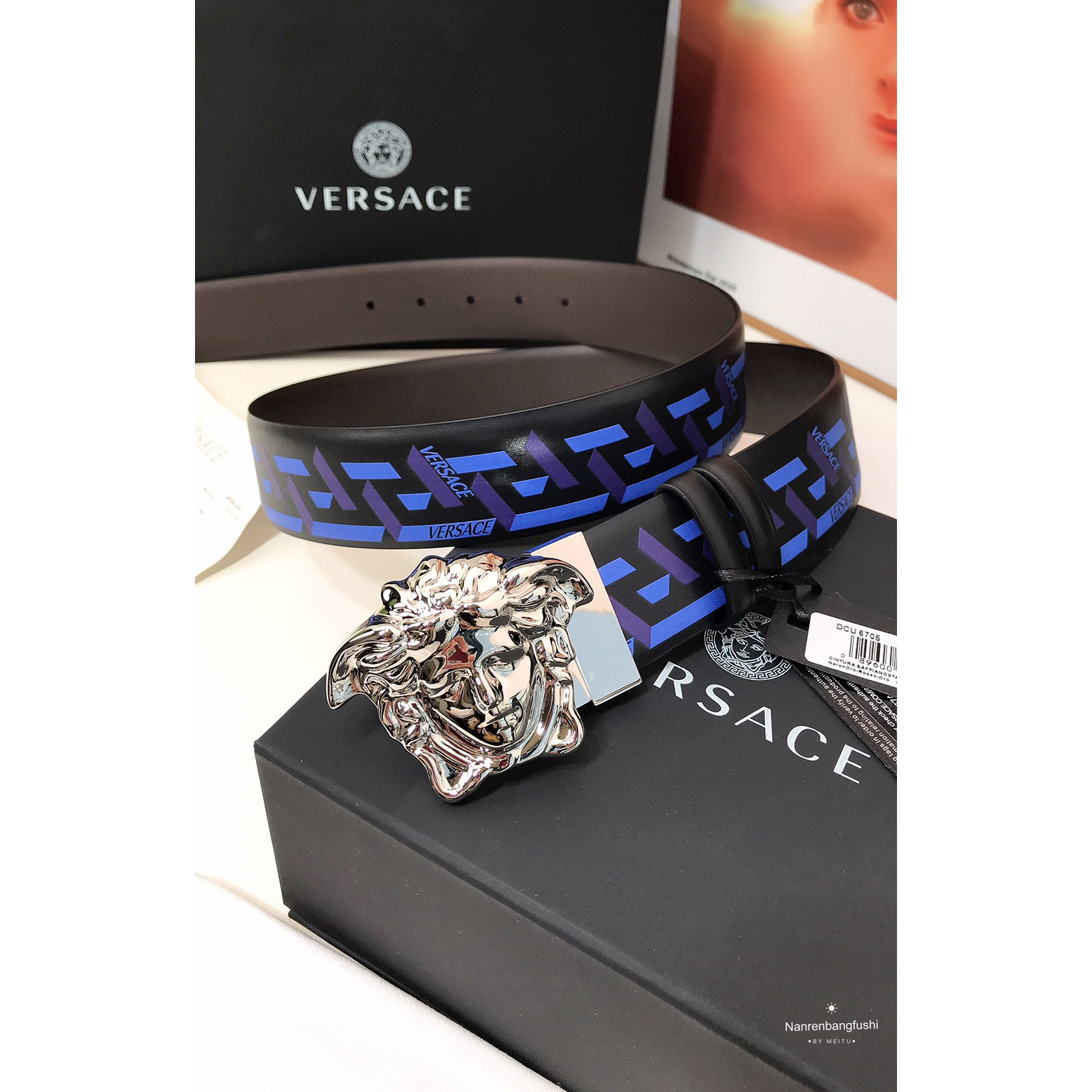 Versace La Greca Print 40 MM Belt  - FashionPlug