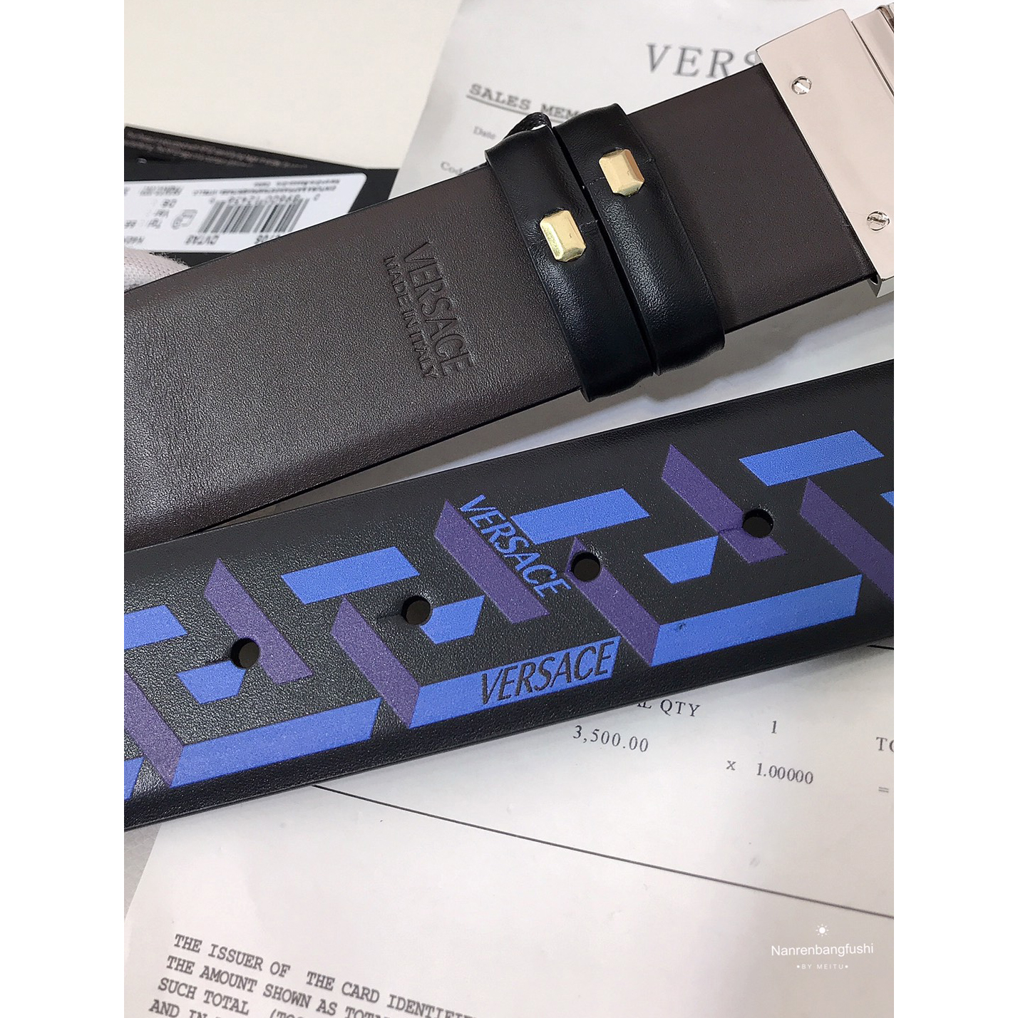 Versace La Greca Print 40 MM Belt  - FashionPlug