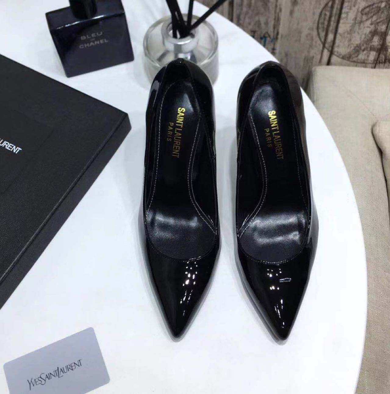 Saint Laurent Black Heels - FashionPlug