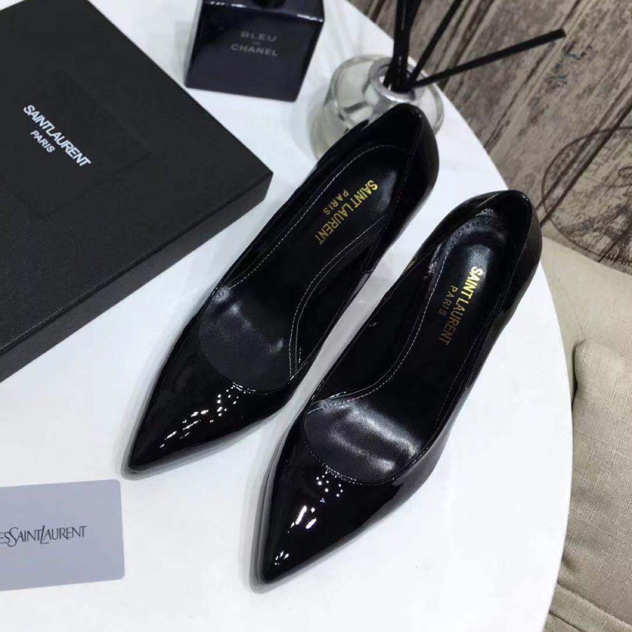 Saint Laurent Black Heels - FashionPlug
