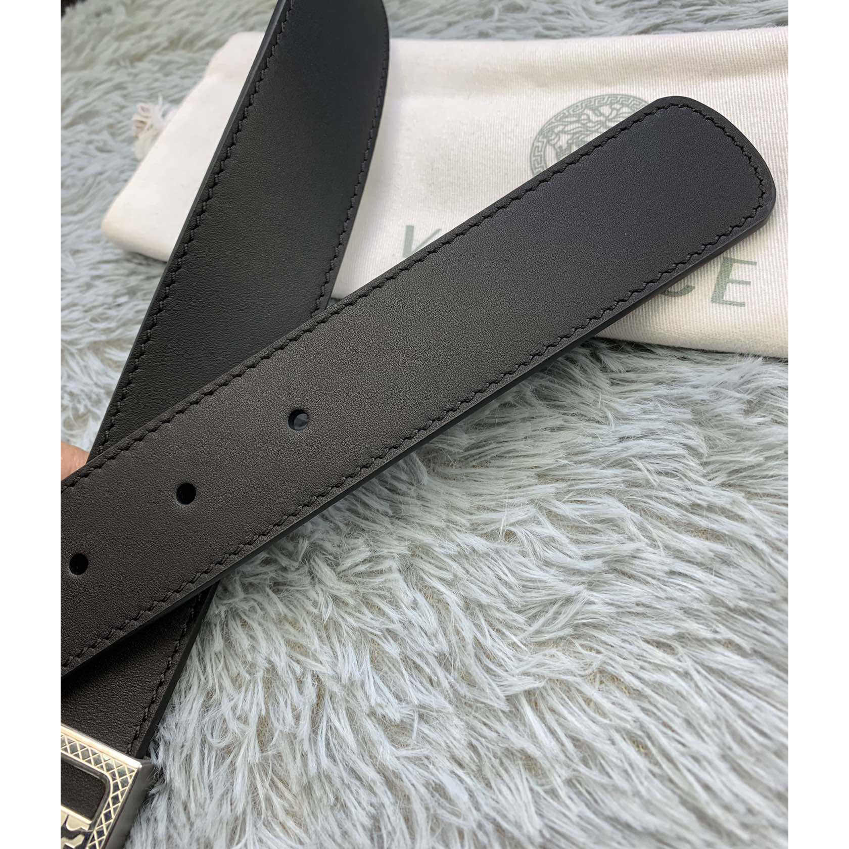Versace Medusa Head Leather Belt  35mm - FashionPlug