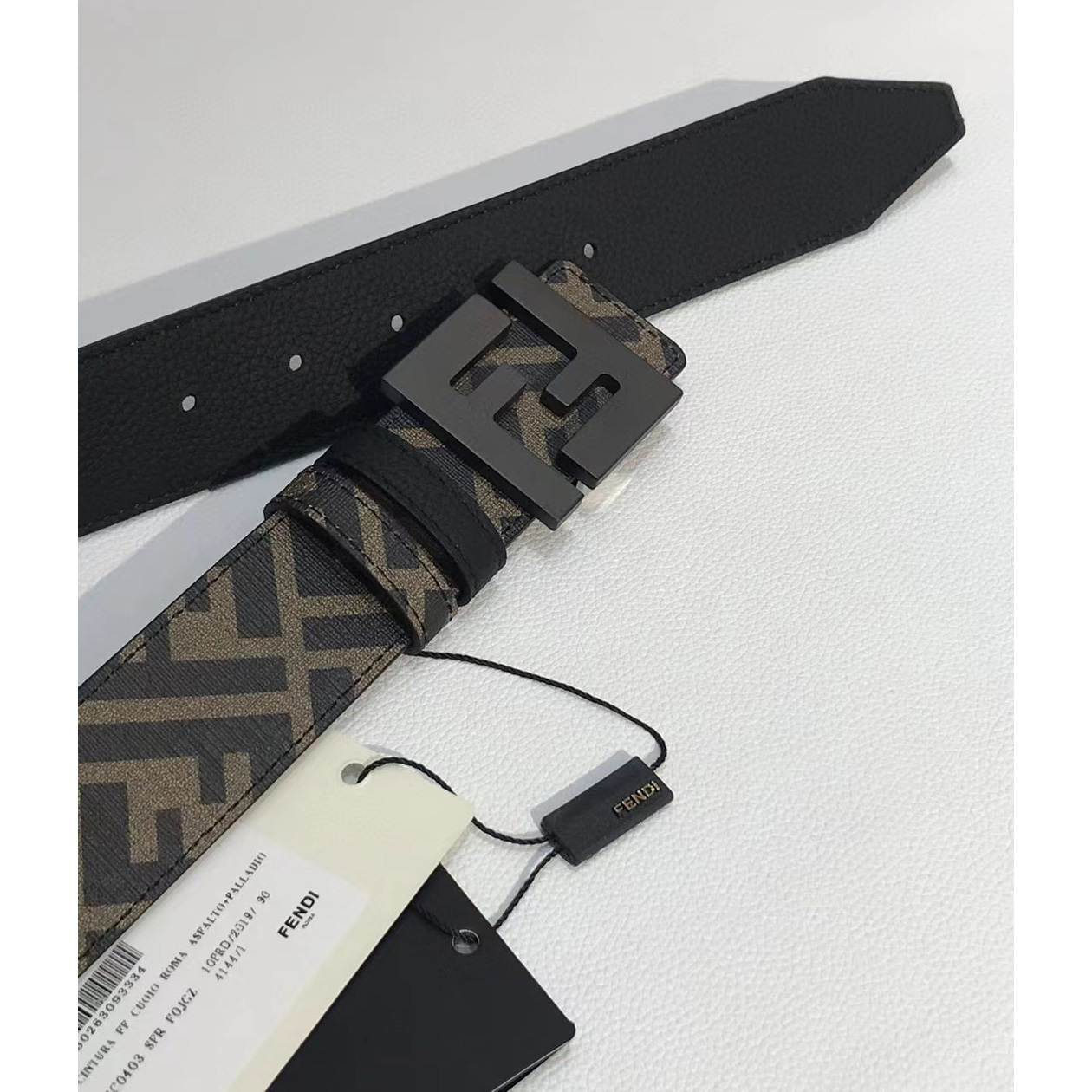 Fendi Leather Belt With FF Buckle - FashionPlug
