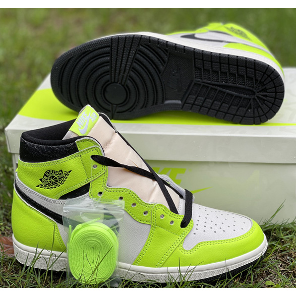 Air Jordan 1 High OG 'Volt' Sneakers   555088-702 - FashionPlug