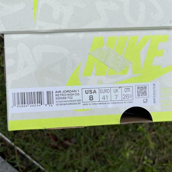 Air Jordan 1 High OG 'Volt' Sneakers   555088-702 - FashionPlug