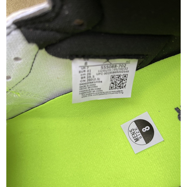 Air Jordan 1 High OG 'Volt' Sneakers   555088-702 - FashionPlug
