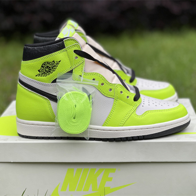Air Jordan 1 High OG 'Volt' Sneakers   555088-702 - FashionPlug