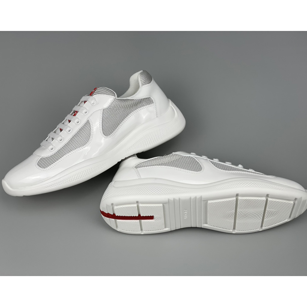 Prada Male America's Cup Sneaker In White(Upon UK Size) - FashionPlug