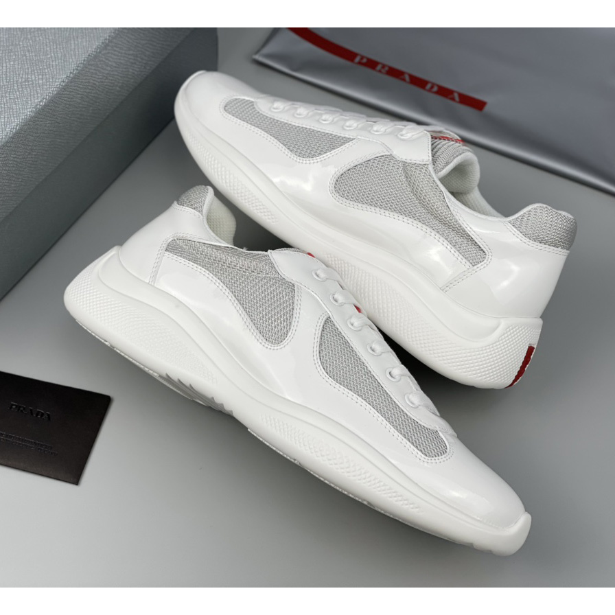 Prada Male America's Cup Sneaker In White(Upon UK Size) - FashionPlug