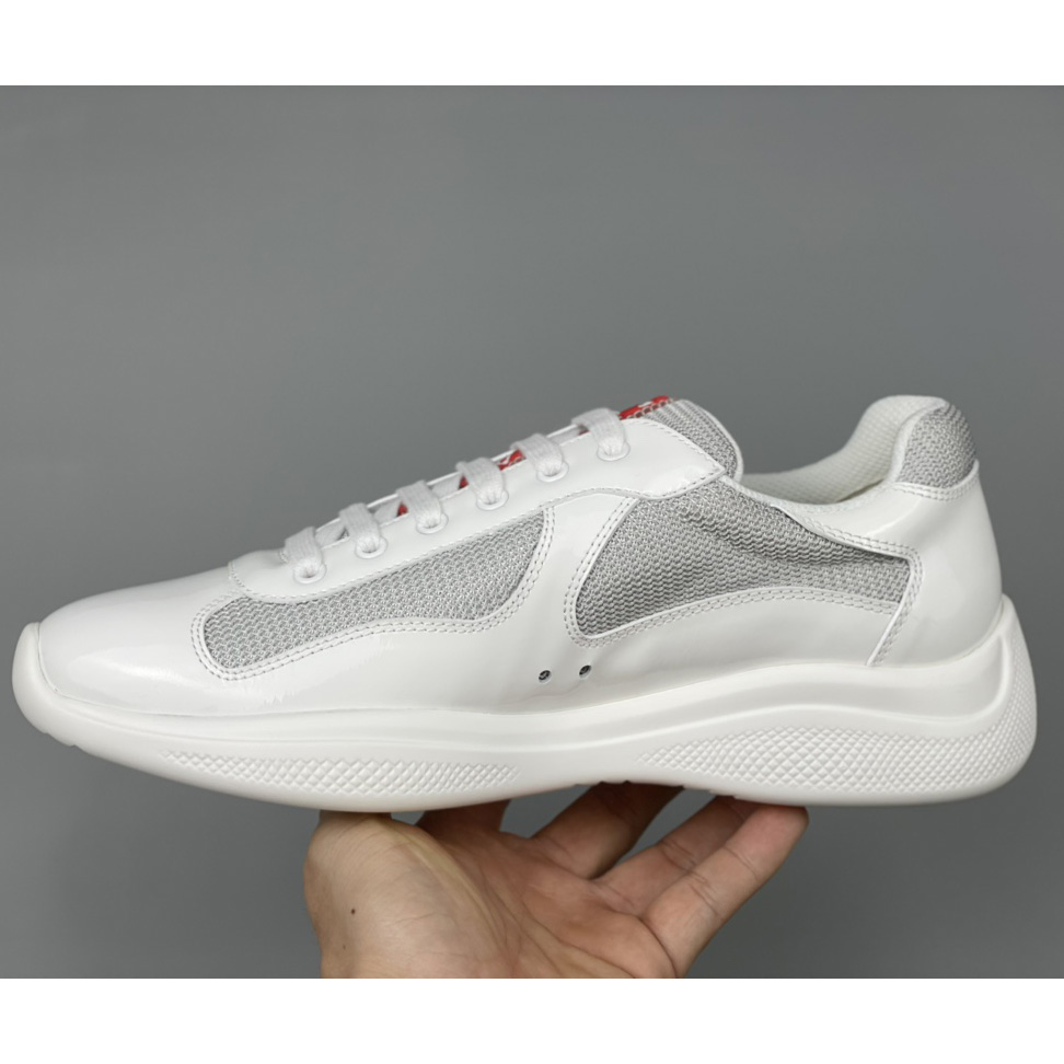 Prada Male America's Cup Sneaker In White(Upon UK Size) - FashionPlug