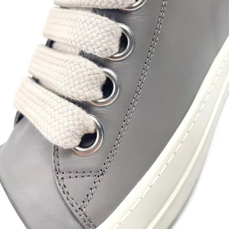 Rick Owens Taupe Calfskin Low Sneakers - FashionPlug