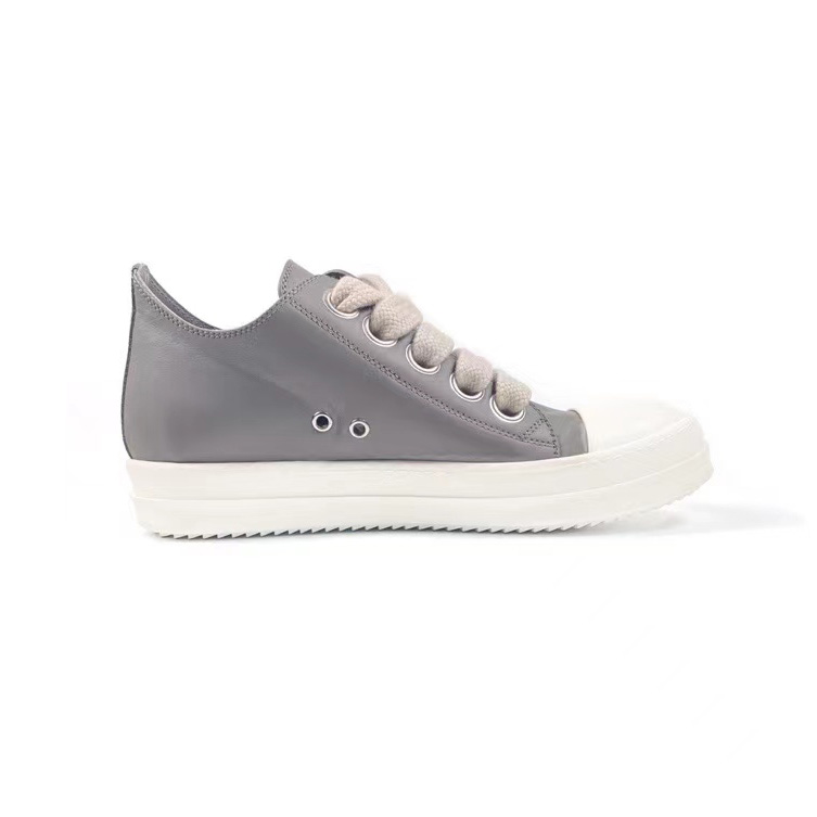Rick Owens Taupe Calfskin Low Sneakers - FashionPlug