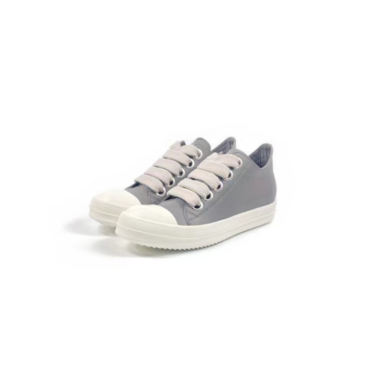 Rick Owens Taupe Calfskin Low Sneakers - FashionPlug