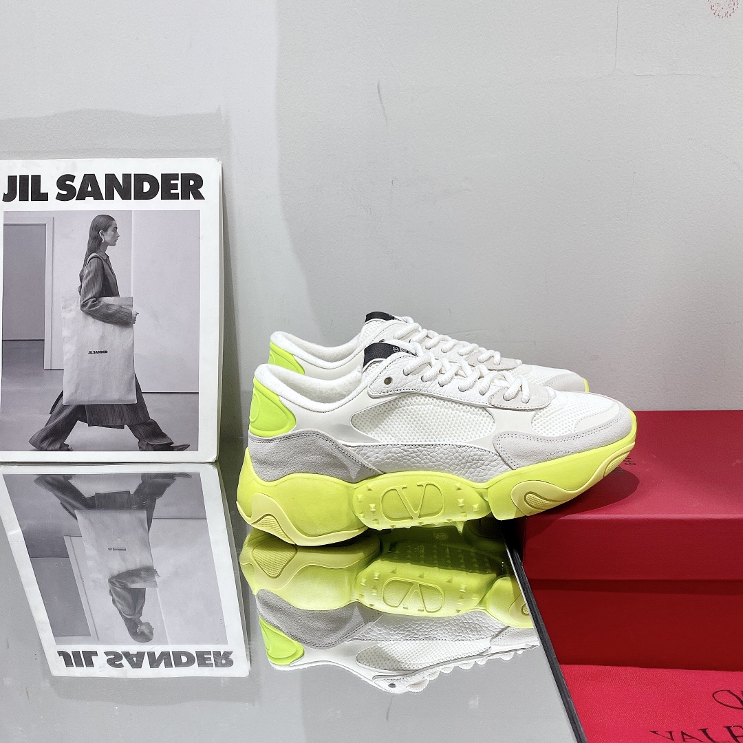 Valenti Mesh Fabric And Suede Sneakers - FashionPlug