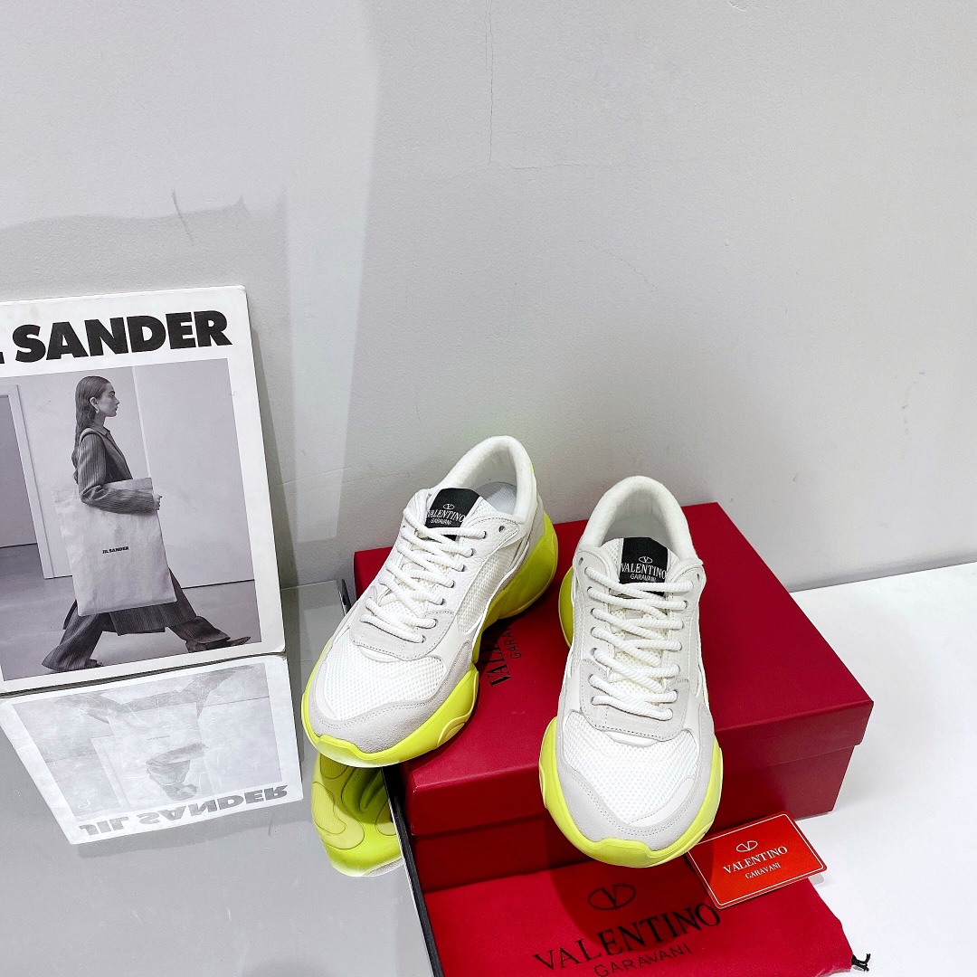Valenti Mesh Fabric And Suede Sneakers - FashionPlug