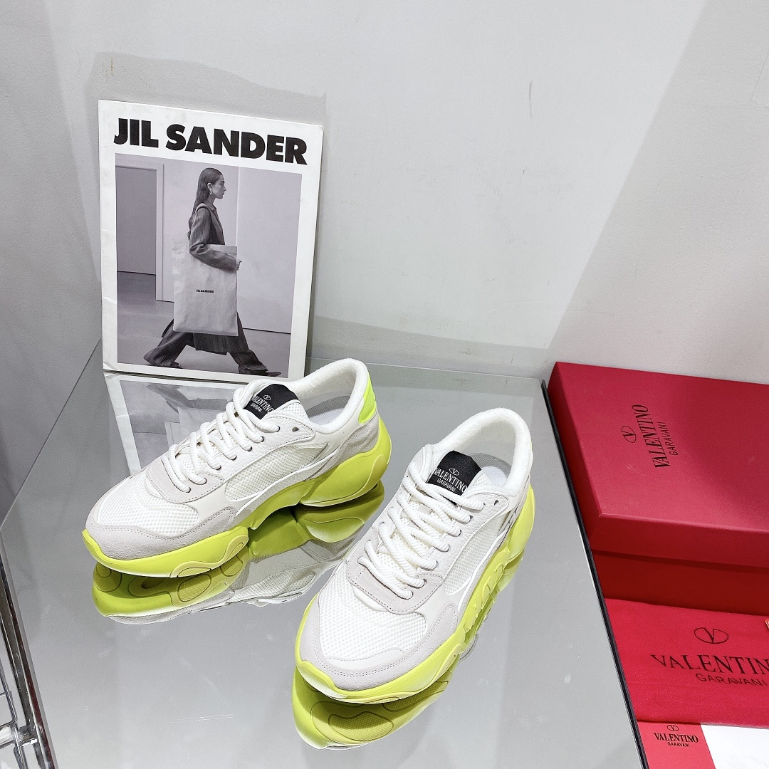 Valenti Mesh Fabric And Suede Sneakers - FashionPlug