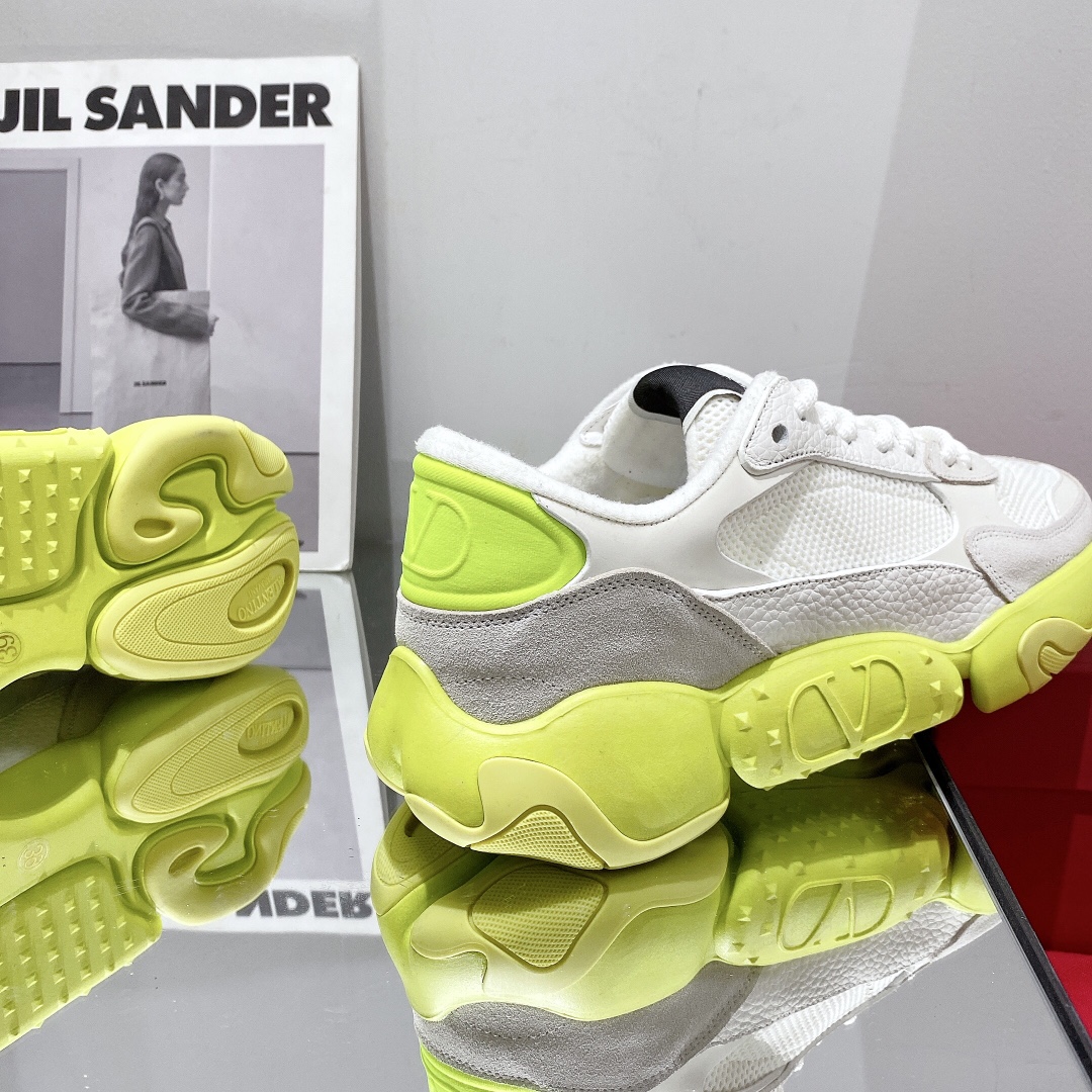 Valenti Mesh Fabric And Suede Sneakers - FashionPlug