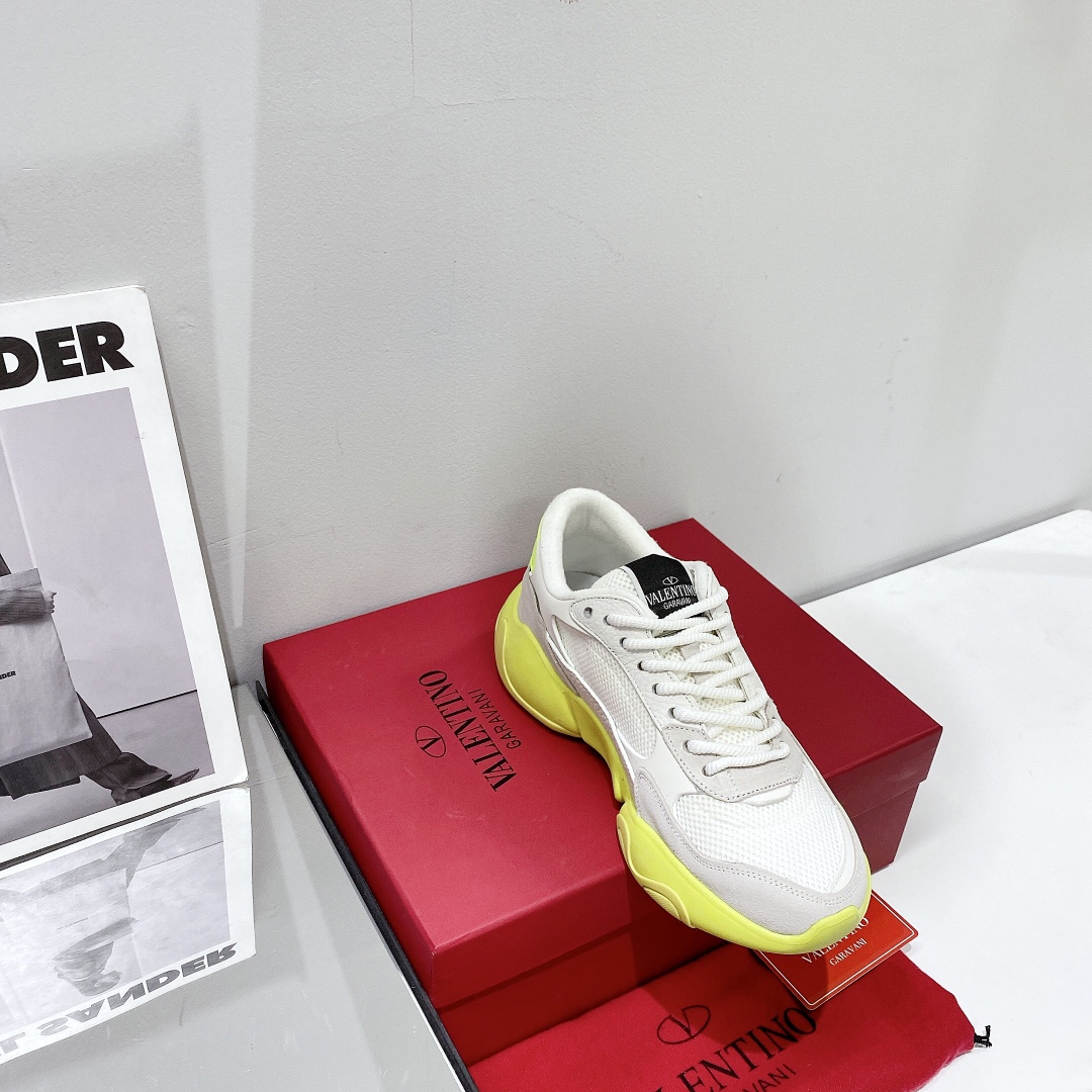 Valenti Mesh Fabric And Suede Sneakers - FashionPlug