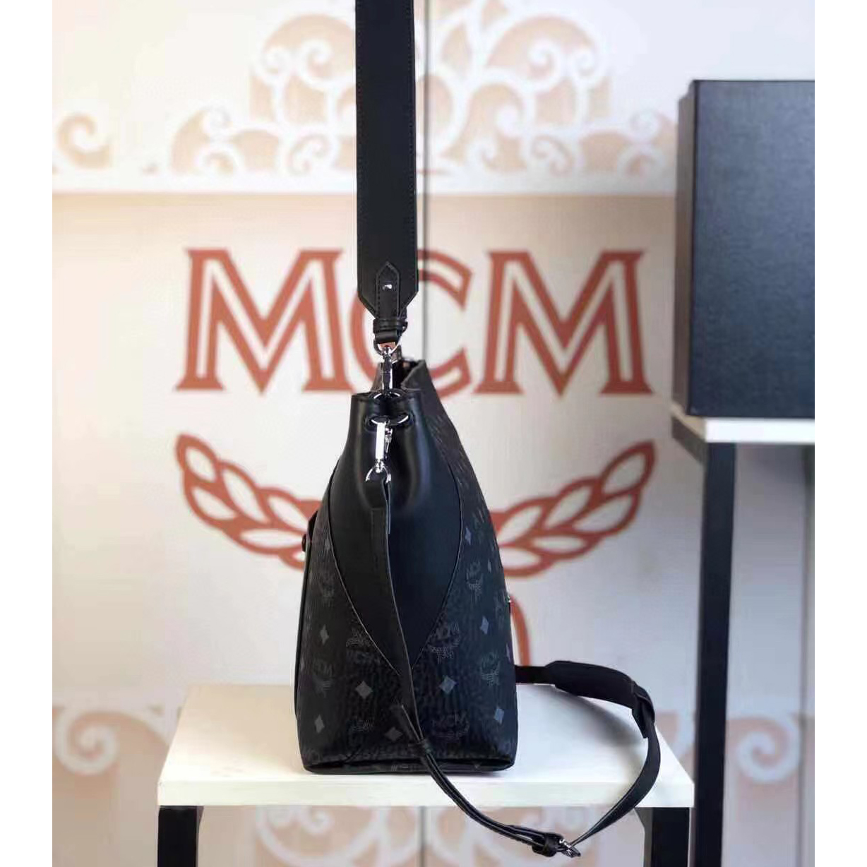 MCM Monogram Print Tote Bag(28-25-14cm) - FashionPlug
