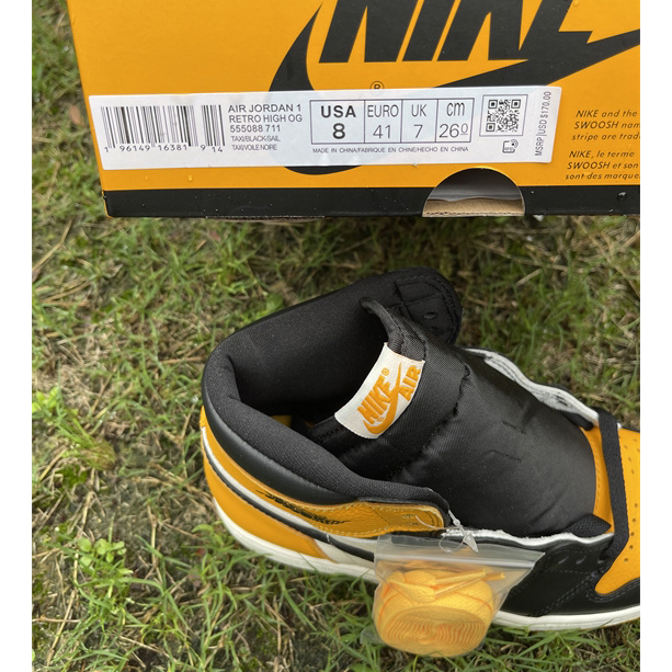 Air Jordan 1 High OG 'Yellow Toe' Sneaker  555088-711 - FashionPlug