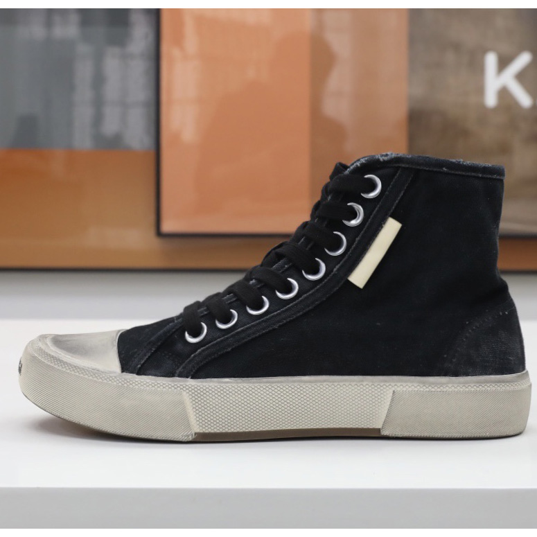 Balenciaga Men's  Paris High Top Sneaker In Black - FashionPlug
