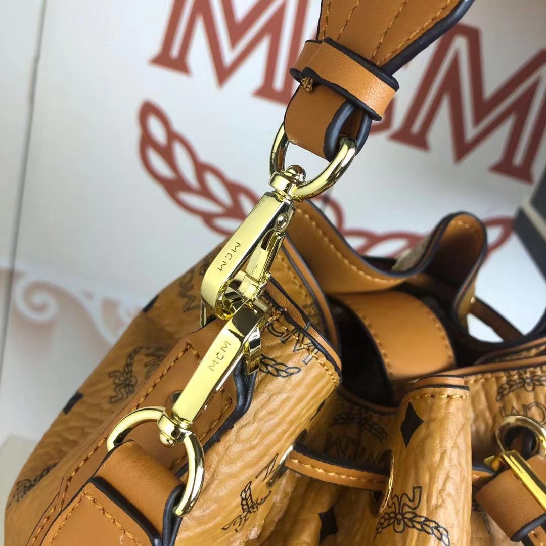MCM Dessau Drawstring Bag In Visetos(24-25-15CM) - FashionPlug