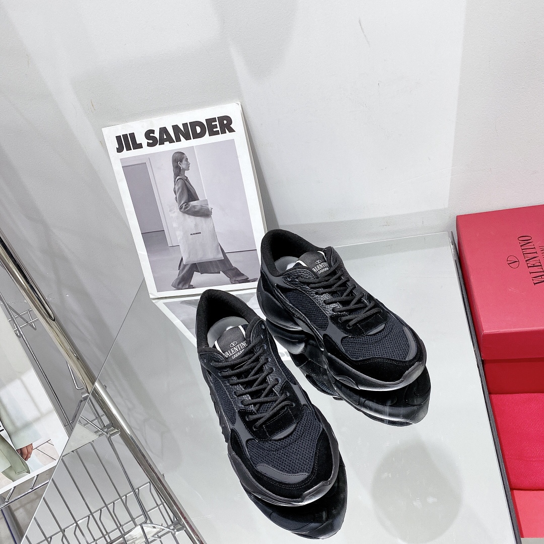 Valenti Mesh Fabric And Suede Sneakers - FashionPlug