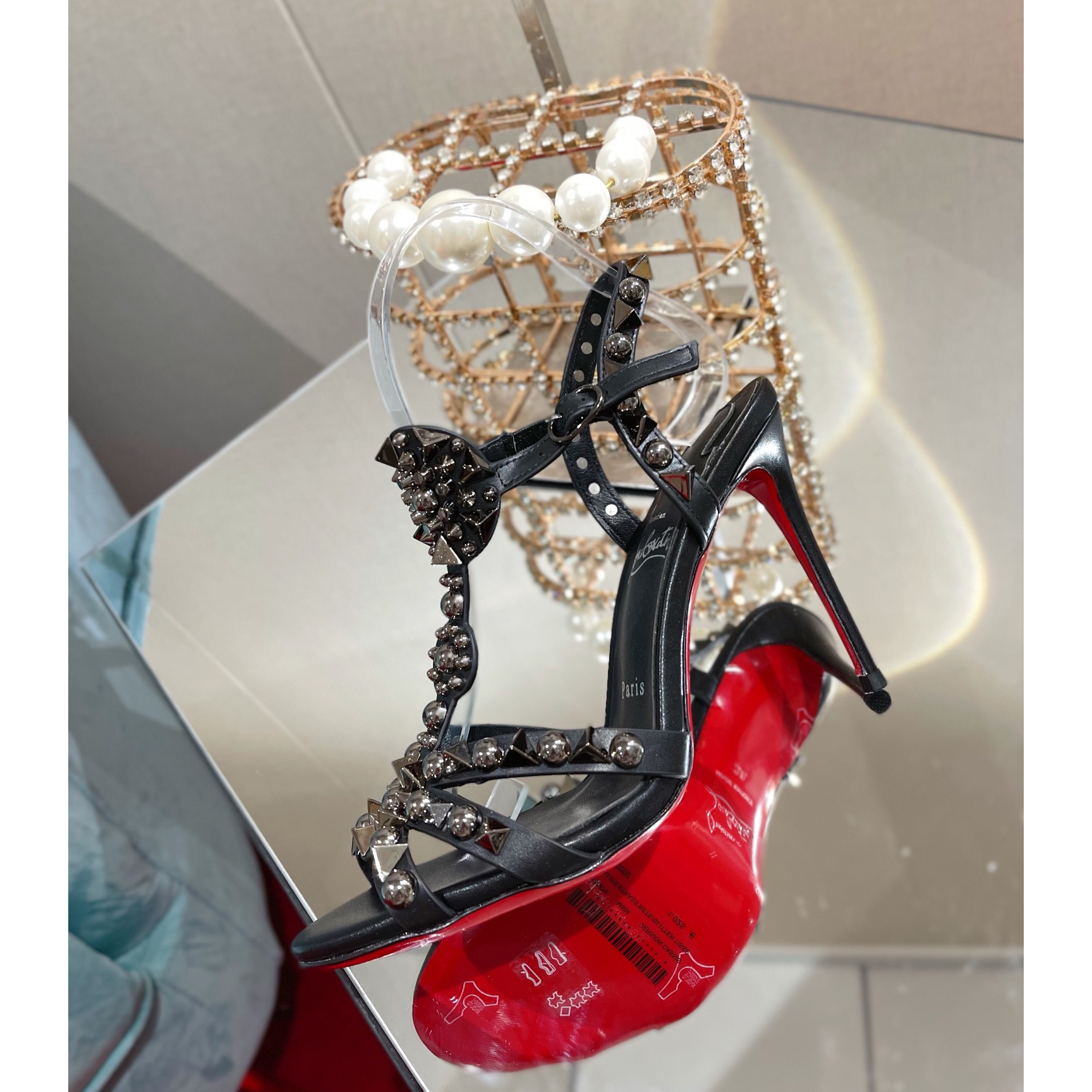 Christian Louboutin Sandal（10cm Heel Height） - FashionPlug
