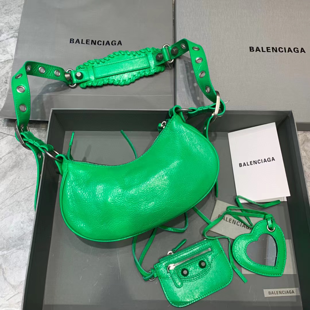 Balenciaga Le Cagole XS Shoulder Bag In Green(26-12-6cm) - FashionPlug